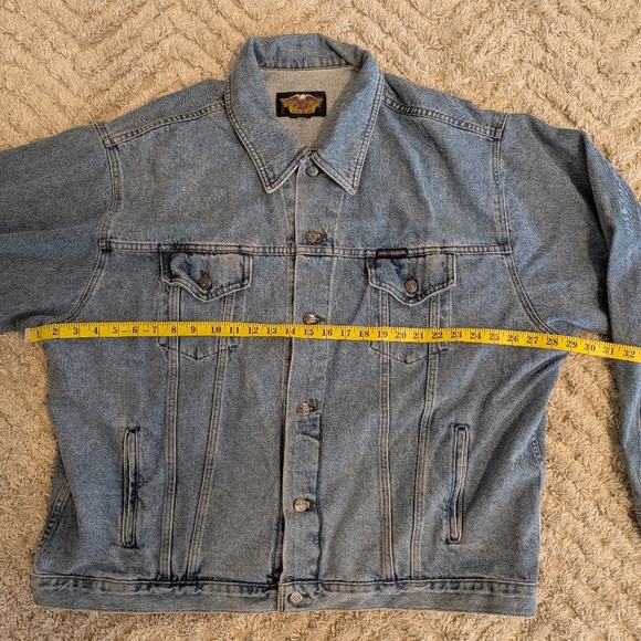 Harley Davidson Motorcycles Men's Embroidered Denim Jean Jacket XXL - Picture 5 of 12